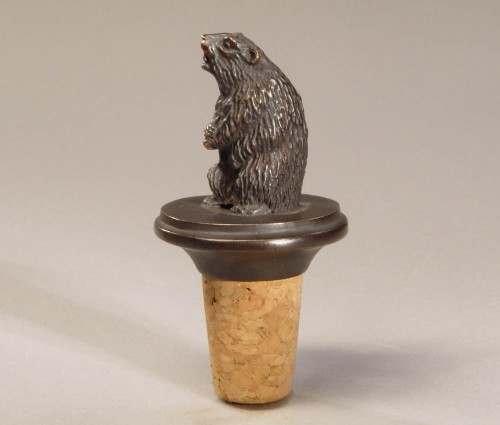 Korek do wina z bobrem z brązu