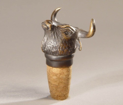 Korek do wina z bykiem w brązie