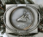  Taca myśliwska postrebrzana - koziołek