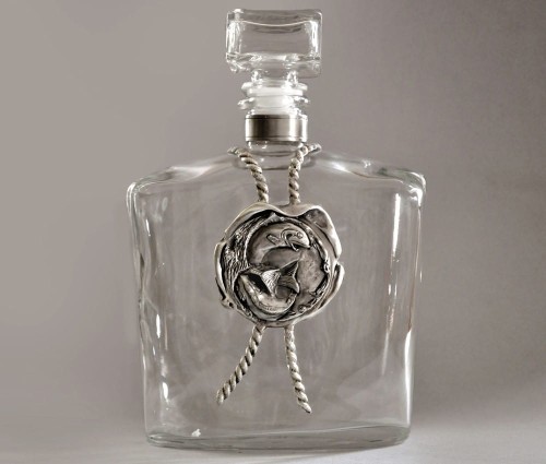 Prezent dla wędkarza - karafka do whisky z rybami