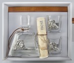 Prezent dla myśliwego, safari - kryształowy komplet do whisky lew