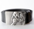 Pasek z rzeźbioną klamrą - słoń