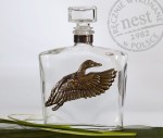 Prezent dla myśliwego - karafka z kaczką - brąz