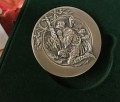 Medal okolicznościowy z wizerunkiem św. Huberta z brązu