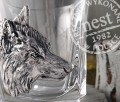 Kryształowa szklanka - wilk