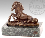 Upominek jeździecki - rzeźba z brązu koń