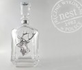 Szklana karafka z jeleniem