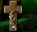 Krzyż dla leśnika z gałązką dębu - brąz