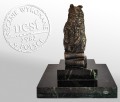 Rzeźba gabinetowa - sowa z brązu