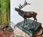 Jeleń - Rzeźba z brązu