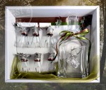 Prezent dla myśliwego - zestaw do alkoholu, karafka z jeleniem, kieliszki 