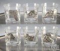 Zwierzęta i kontynent Afryki zestaw kryształowych szklanek do whisky