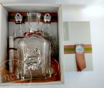 Prezent dla myśliwego - karafka z rysiem i kieliszkami 