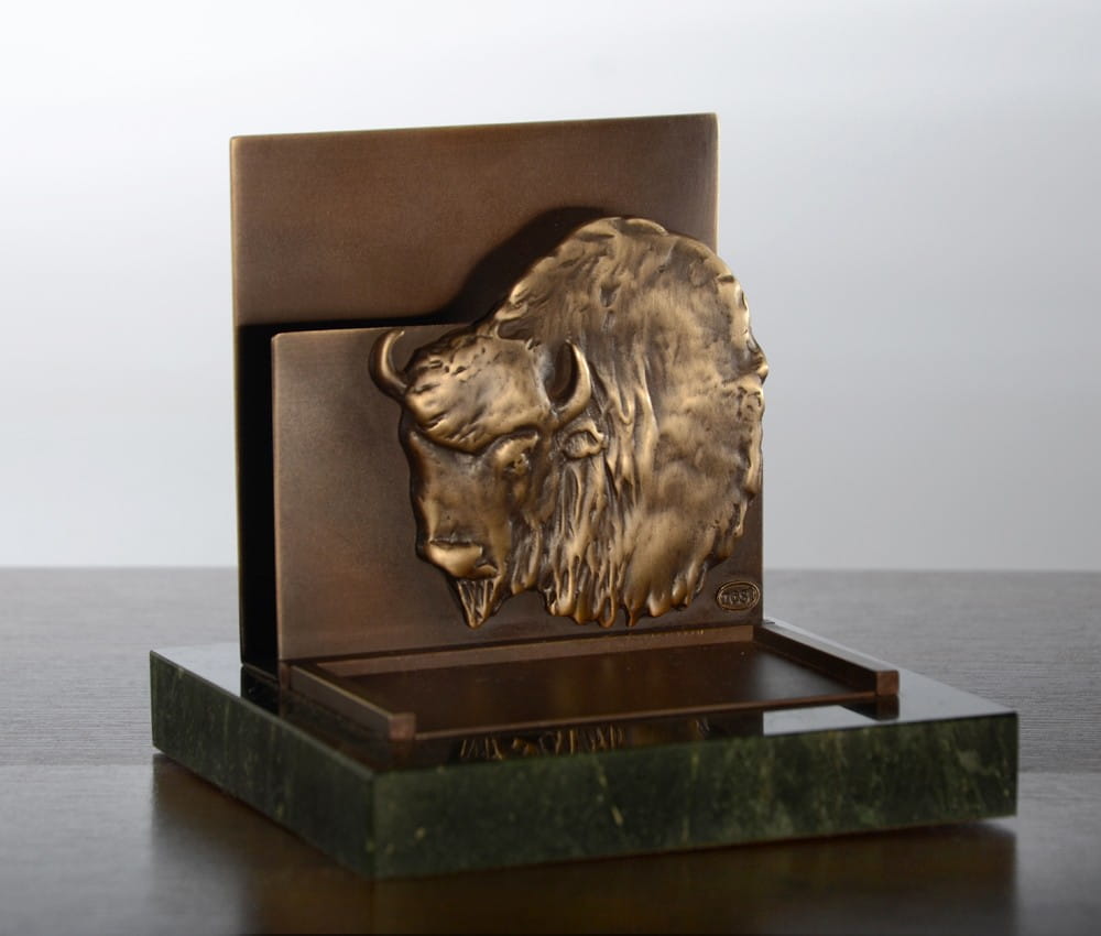 Wizytownik i listownik z motywem żubra