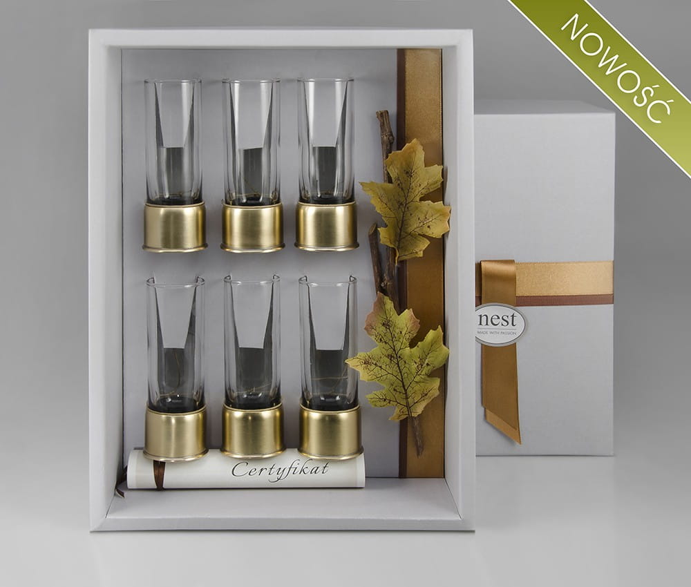 Kieliszki do shotów w kształcie nabojów - zestaw