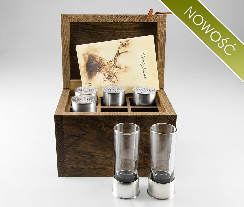 Zestaw kieliszków do shotów w eleganckim pudełku