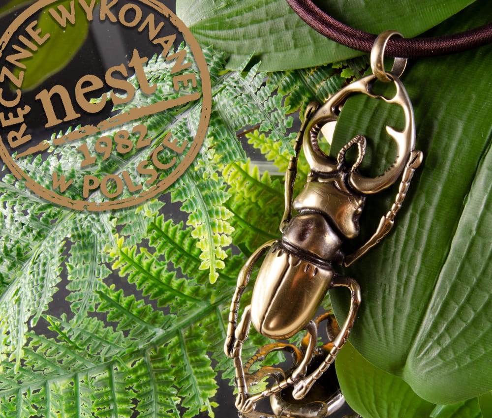 Wisior z brązu - żuk