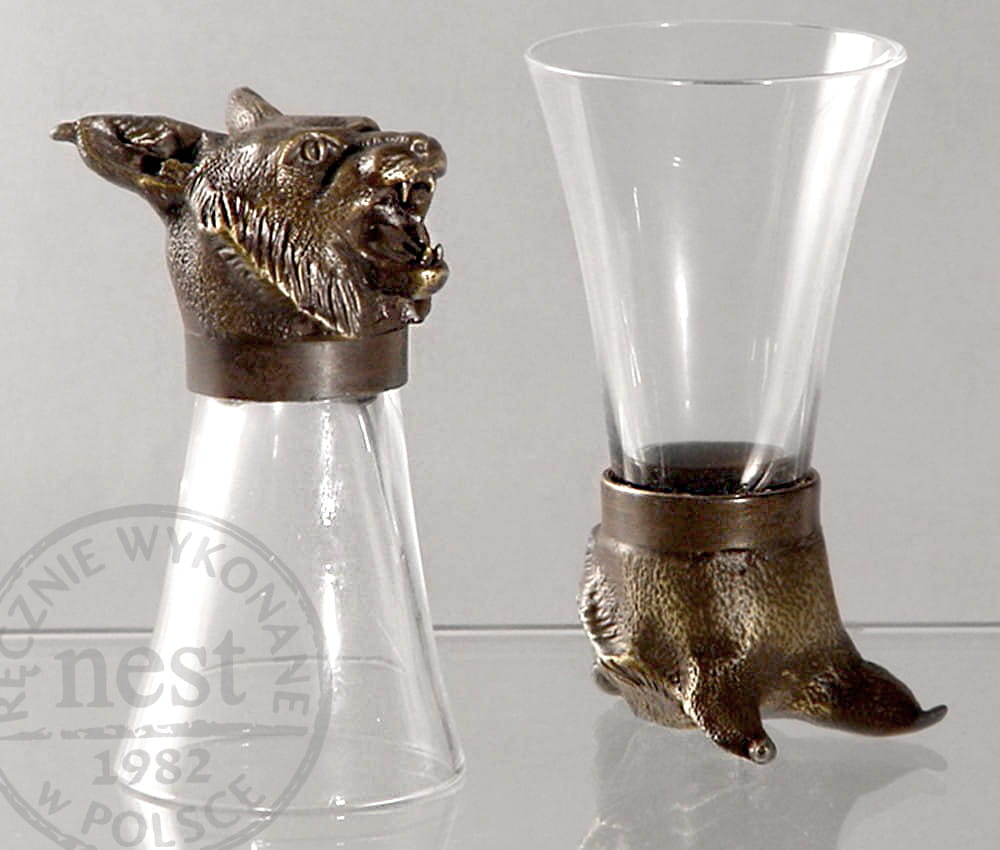 Kieliszek myśliwski z rysiem